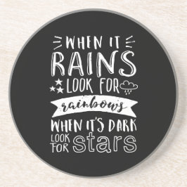 Inspirationsmotivation Zitat positiv denken Sandstein Untersetzer