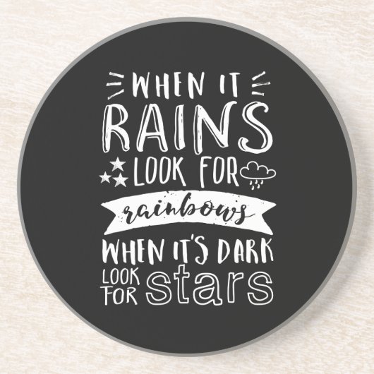 Inspirationsmotivation Zitat positiv denken Sandstein Untersetzer (Vorne)