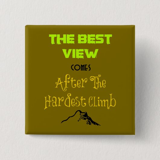 Inspirationsmotivierende Wander-Quote-Typografie Button (Vorderseite)