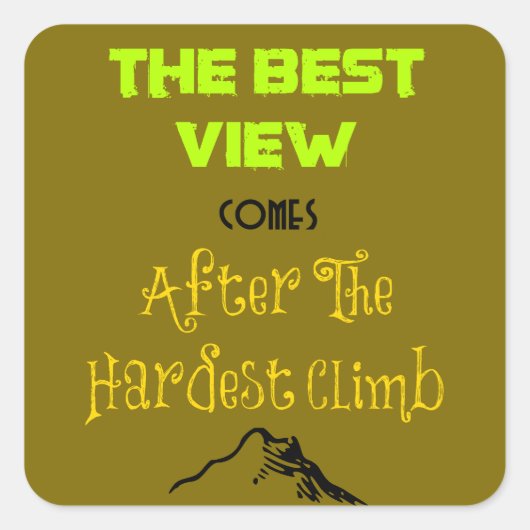 Inspirationsmotivierende Wander-Quote-Typografie Quadratischer Aufkleber (Vorderseite)