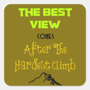 Inspirationsmotivierende Wander-Quote-Typografie Quadratischer Aufkleber