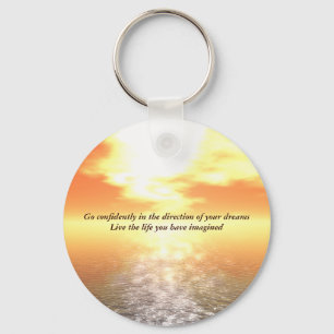 Inspirationsorangefarbener Sonnenuntergang über de Schlüsselanhänger