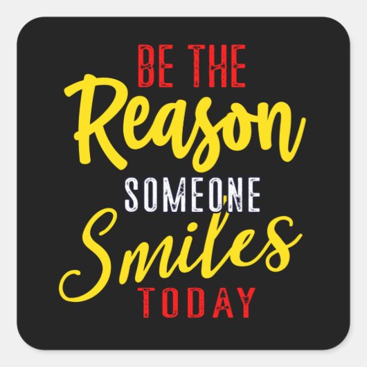 Inspirationsorientiertes positives Zitat beruhigt Quadratischer Aufkleber (Vorderseite)