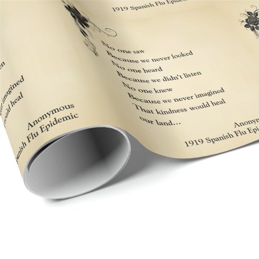 Inspirationspandemie Gedicht 1919 Geschenkpapier (Rolleneckpunkt)