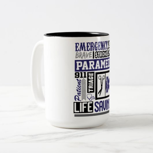 Inspirationsparamedizin Zweifarbige Tasse (Vorderseite Links)