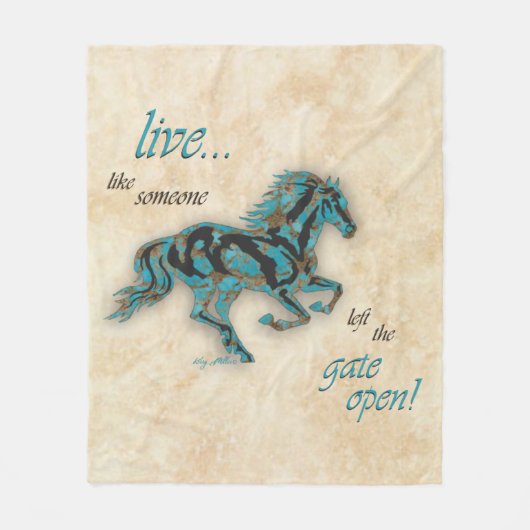 Inspirationspferd Fleecedecke (Vorderseite)