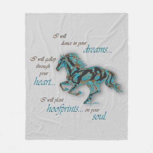 Inspirationspferd Fleecedecke (Vorderseite)