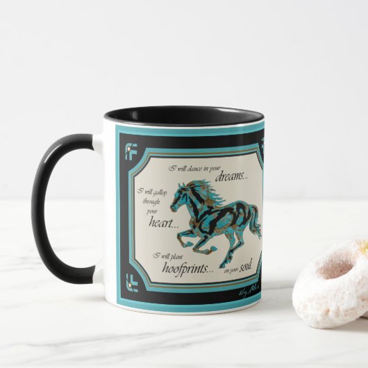 Inspirationspferd Tasse (Mit Donut)