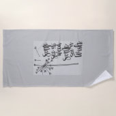 Inspirationsphrase mit einem Kronleuchter/Wunsch Strandtuch (Vorderseite)