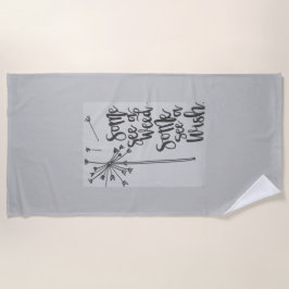 Inspirationsphrase mit einem Kronleuchter/Wunsch Strandtuch