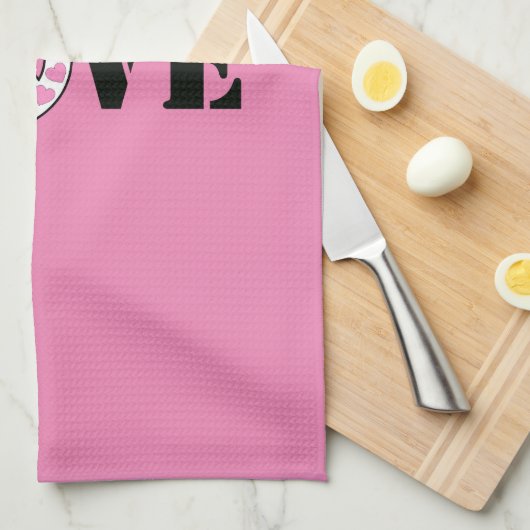 Inspirationspinrote Liebe Friedenshöre Geschirrtuch (Viertel Falte)