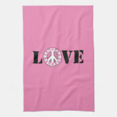 Inspirationspinrote Liebe Friedenshöre Geschirrtuch (Vertikal)