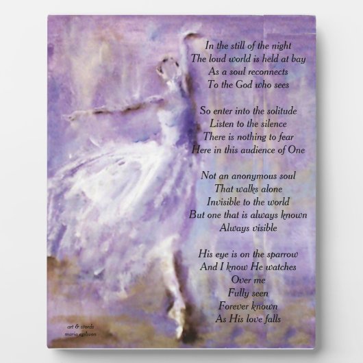 Inspirationsplatte mit Tänzer Fotoplatte (Vorderseite)