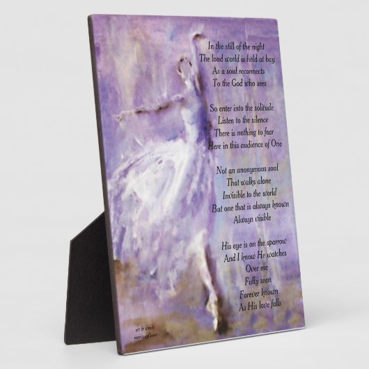 Inspirationsplatte mit Tänzer Fotoplatte (Seite)