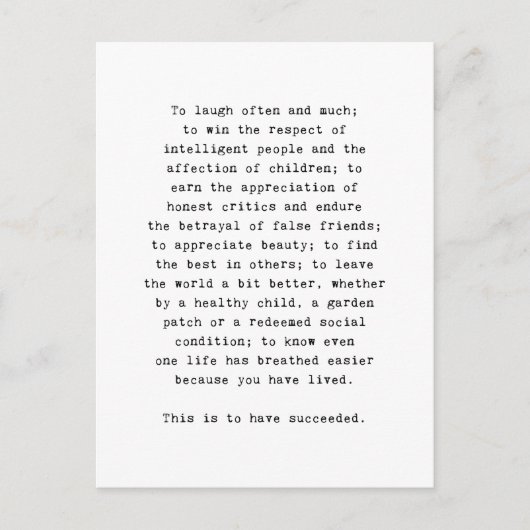 Inspirationspokarten, inspirierend Zitat Postkarte (Vorderseite)