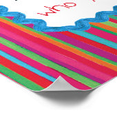 Inspirationspopster mit Herzkunst eines Kindes Poster (Ecke)