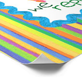 Inspirationsposter mit Kinderkunst der Blume Poster (Ecke)