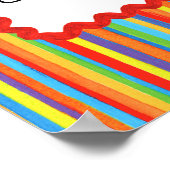 Inspirationsposter mit Kinderkunst eines Schmetter Poster (Ecke)