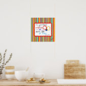 Inspirationsposter mit Kinderkunst eines Schmetter Poster (Küche)