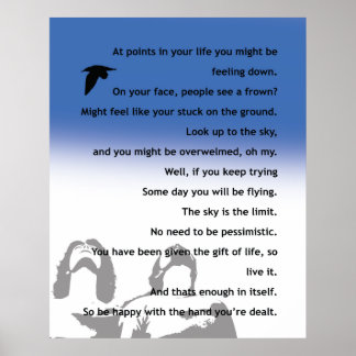 Inspirationsposter - Originalgedicht Poster