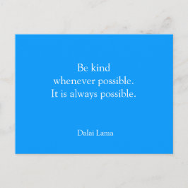 Inspirationspostkarte - Seien Sie freundlich Postkarte