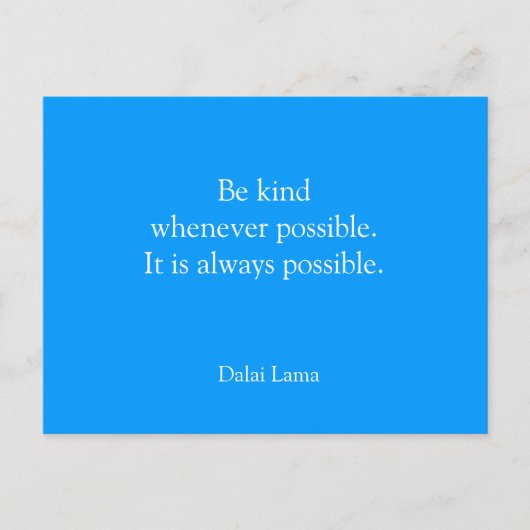 Inspirationspostkarte - Seien Sie freundlich Postkarte (Vorderseite)
