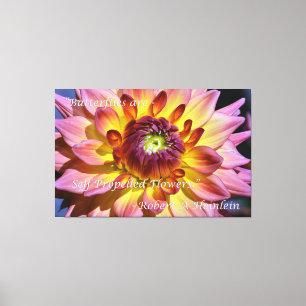 Inspirationsprint auf dem schönen Dahlia Leinwanddruck