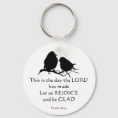 Inspirationspsalm 118:24 Vögel Schlüsselanhänger (Vorderseite)