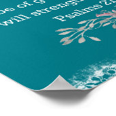 Inspirationspsalmen Verse: Warten Sie auf den Herr Poster (Ecke)