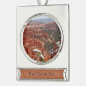 Inspirationspunkt am Bryce Canyon I Banner-Ornament Silber (Links)