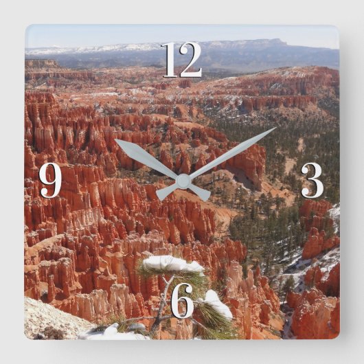 Inspirationspunkt am Bryce Canyon I Quadratische Wanduhr (Vorderseite)