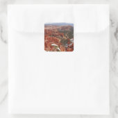 Inspirationspunkt am Bryce Canyon I Quadratischer Aufkleber (Tasche)