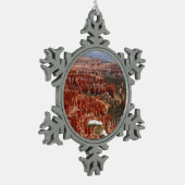 Inspirationspunkt am Bryce Canyon I Schneeflocken Zinn-Ornament (Links)