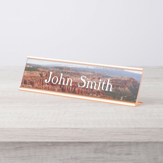Inspirationspunkt am Bryce Canyon I Schreibtischnamensplakette (Vorderseite )