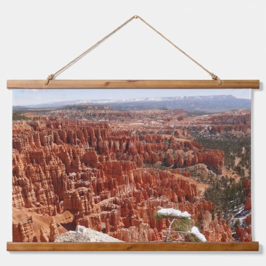 Inspirationspunkt am Bryce Canyon I Wandteppich Mit Holzrahmen (Vorne)