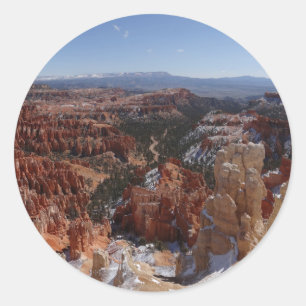 Inspirationspunkt am Bryce Canyon II Runder Aufkleber