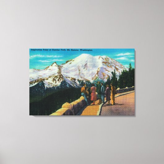 Inspirationspunkt im Sonnenaufgangspark Leinwanddruck (Vorderseite)