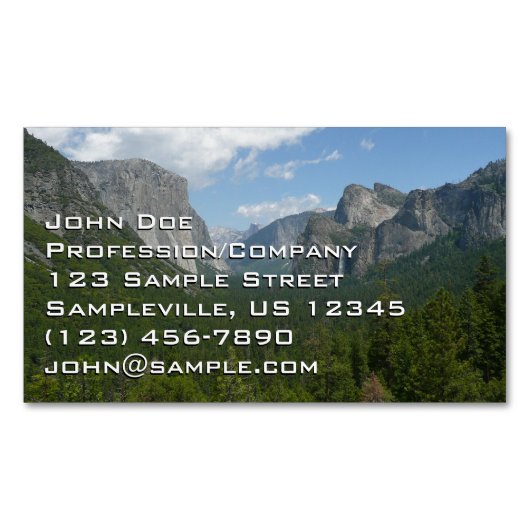 Inspirationspunkt im Yosemite-Nationalpark Magnetische Visitenkarte (Vorderseite)
