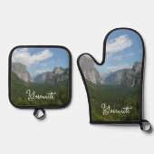 Inspirationspunkt im Yosemite-Nationalpark Ofenhandschuh & Topflappen-Set (Vorderseite)