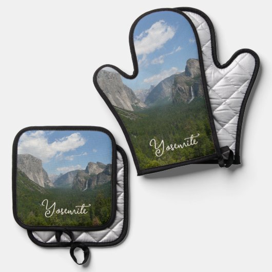 Inspirationspunkt im Yosemite-Nationalpark Ofenhandschuh & Topflappen-Set (Vorderseite/Rückseite)