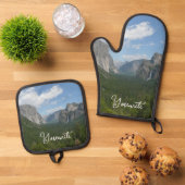 Inspirationspunkt im Yosemite-Nationalpark Ofenhandschuh & Topflappen-Set (Oben Unten)