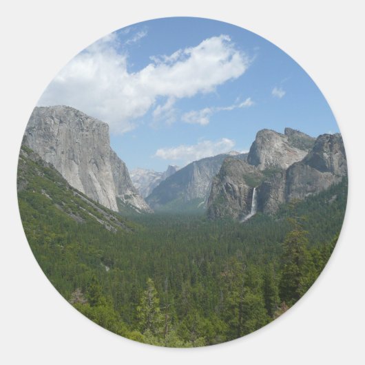 Inspirationspunkt im Yosemite-Nationalpark Runder Aufkleber (Vorderseite)