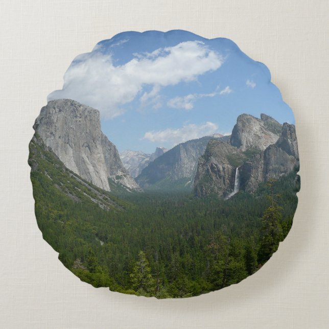 Inspirationspunkt im Yosemite-Nationalpark Rundes Kissen (Vorderseite)