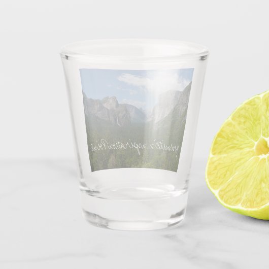 Inspirationspunkt im Yosemite-Nationalpark Schnapsglas (Rückseite)