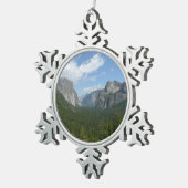 Inspirationspunkt im Yosemite-Nationalpark Schneeflocken Zinn-Ornament (Rechts)