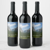 Inspirationspunkt im Yosemite-Nationalpark Weinetikett (Flaschen)