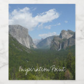 Inspirationspunkt im Yosemite-Nationalpark Weinetikett (Einzelnes Label)