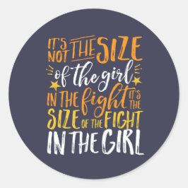 Inspirationsquelle für den Kampf im Mädchen Runder Aufkleber