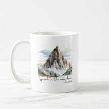 Inspirationsquelle "Speak to the Mountain" Tasse -