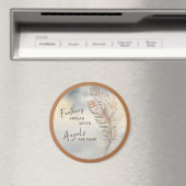 Inspirationsquelle und Angel Zitat Wasserfarbe 3" Magnet (In Situ (Geschirrspüler))